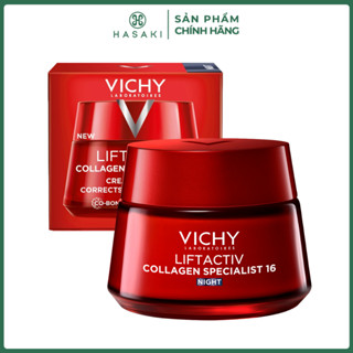  Kem Dưỡng Vichy Sáng Da Mờ Thâm Nám Ban Đêm Liftactiv Collagen Specialist Night 50ml Hasaki 