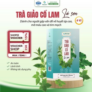 Trà giảo cổ lam lá sen TRATOSA 6 Vị thảo dược tốt cho huyết áp tim mạch hoàn toàn từ thiên nhiên 