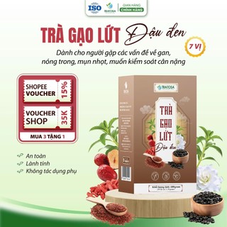  Trà gạo lứt đậu đen 7 vị TRATOSA 30 túi lọc mát gan thanh lọc cơ thể nguyên liệu an toàn hoàn toàn từ thiên nhiên 