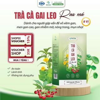  Trà cà gai leo rau má TRATOSA 8 vị - 40 túi lọc tốt cho gan bảo vệ sức khỏe từ thiên nhiên 
