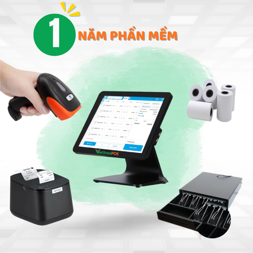 Bộ Máy Bán Hàng POS VIETHAS VIP5221-1