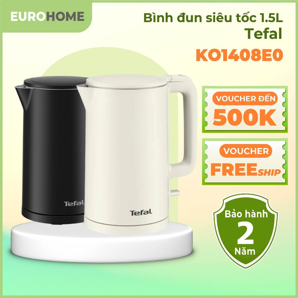Bình Đun Tefal 1.5L, Thiết Kế 2 Lớp, Công Suất 1500W - KO140AE0/K01408E0