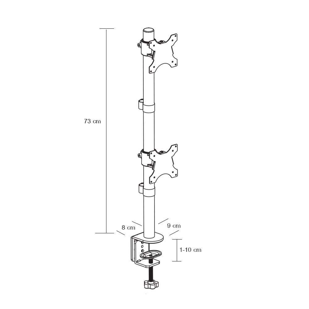 Giá Treo Hai Màn Hình Kẹp Bàn EXPOSE YZ-17 17-27Inch Xoay 360 Tay Treo Hai Màn Hình Máy Tính Xếp Màn Trên / Dướ | BigBuy360 - bigbuy360.vn