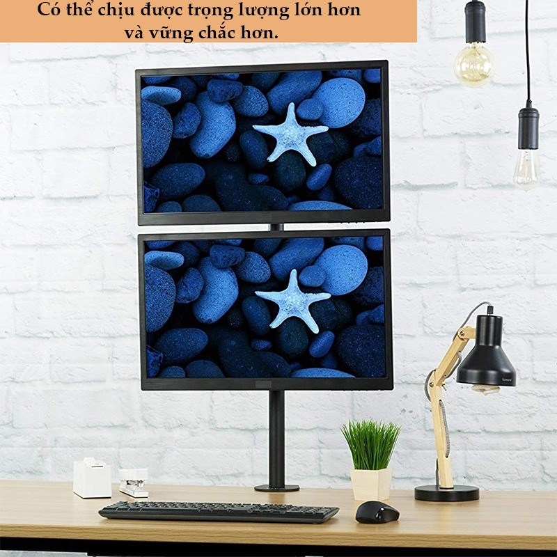 Giá Treo Hai Màn Hình Kẹp Bàn EXPOSE YZ-17 17-27Inch Xoay 360 Tay Treo Hai Màn Hình Máy Tính Xếp Màn Trên / Dướ | BigBuy360 - bigbuy360.vn