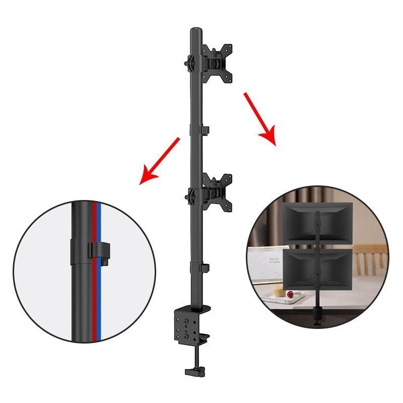 Giá Treo Hai Màn Hình Kẹp Bàn EXPOSE YZ-17 17-27Inch Xoay 360 Tay Treo Hai Màn Hình Máy Tính Xếp Màn Trên / Dướ | BigBuy360 - bigbuy360.vn