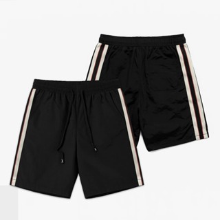  Quần Short Gió Nhăn Sọc Đỏ Trắng Trên Gối Cao Cấp - Local Brand RvR 