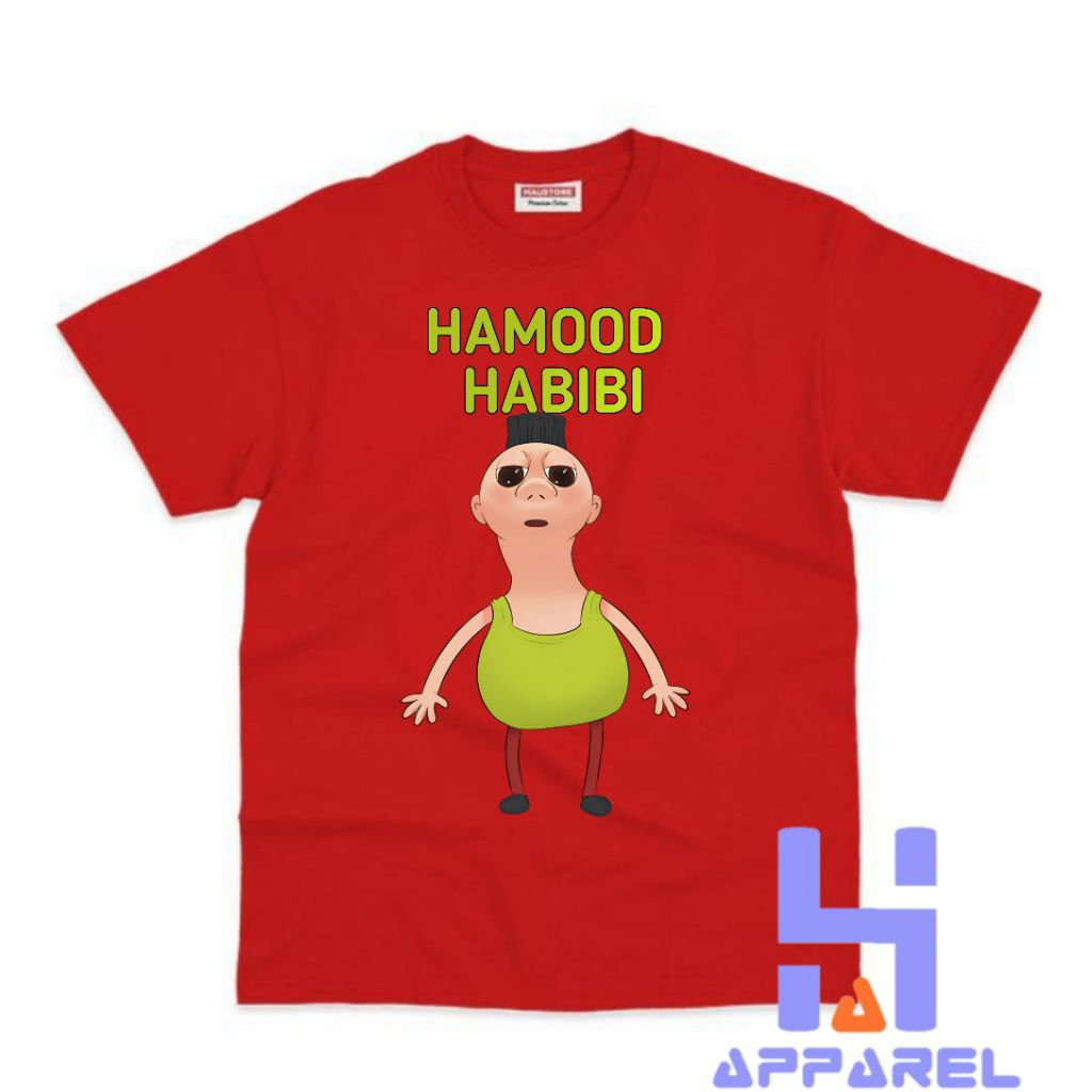 Áo thun cho bé trai bé gái in hình HAMOOD HABIBI,  Áo thun trẻ em chất vải poly thái cao cấp NTSHIRT