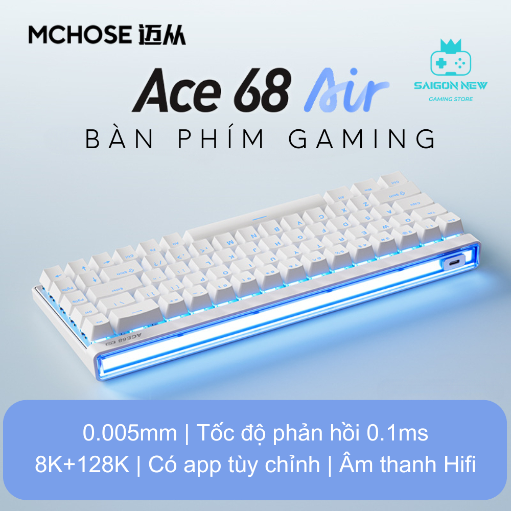 Bàn phím cơ Gaming Mchose ACE60 - ACE68 - Công nghệ Rapid Trigger 0,001mm - Hotswap, switch Magnetic | BigBuy360 - bigbuy360.vn