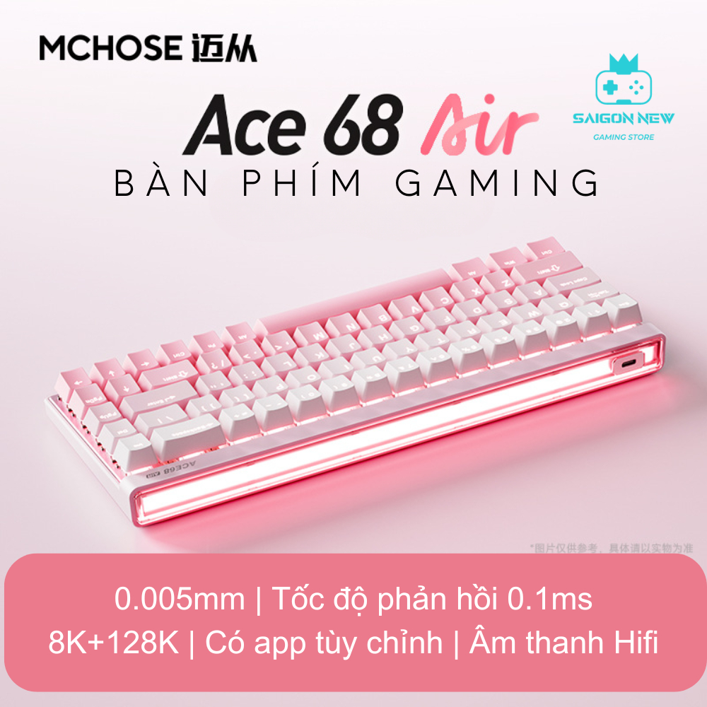 Bàn phím cơ Gaming Mchose ACE60 - ACE68 - Công nghệ Rapid Trigger 0,001mm - Hotswap, switch Magnetic | BigBuy360 - bigbuy360.vn