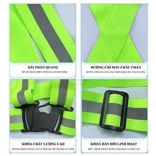 Áo Phản Quang, Dây Đai, Xà Cạp Bó Ống Chân Phản Quang Đi Phượt - Du Lịch Ban Đêm An Toàn (4 Mẫu)