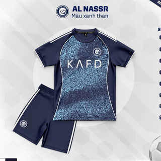  Bộ Quần Áo Bóng Đá Ronaldo XanhTrẻ Em - AL NASSR 