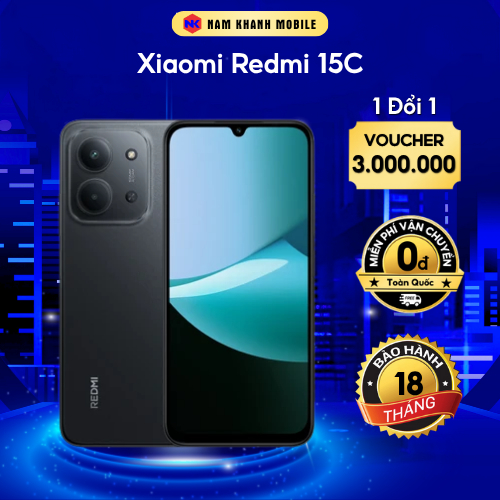 Xiaomi Redmi 15C - 4/128GB - 6/128GB - Pin 6000mah - bảo hành 18 tháng  - Nam Khanh SHop