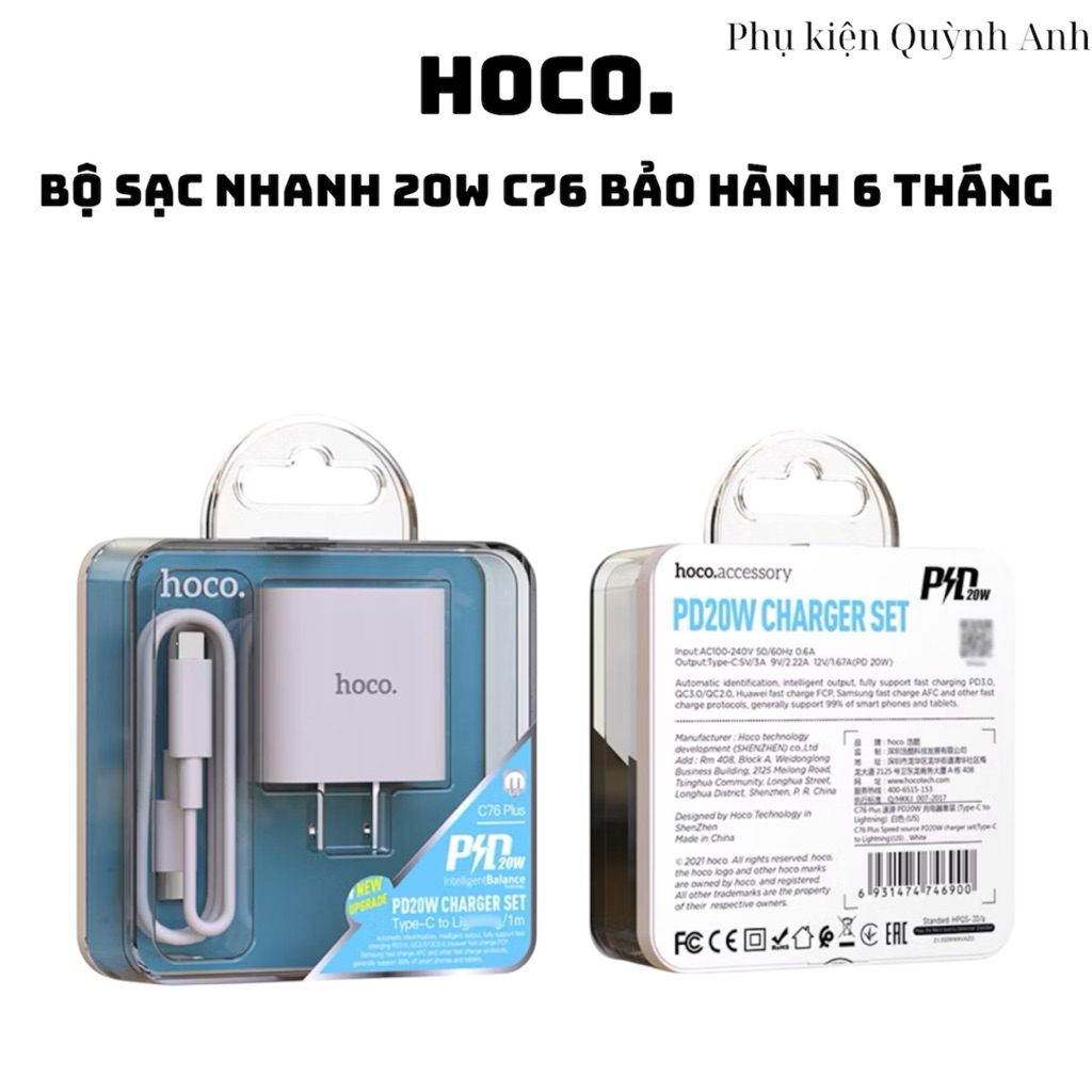Bộ Sạc Nhanh C76 Plus Hỗ Trợ 8plus -14promax