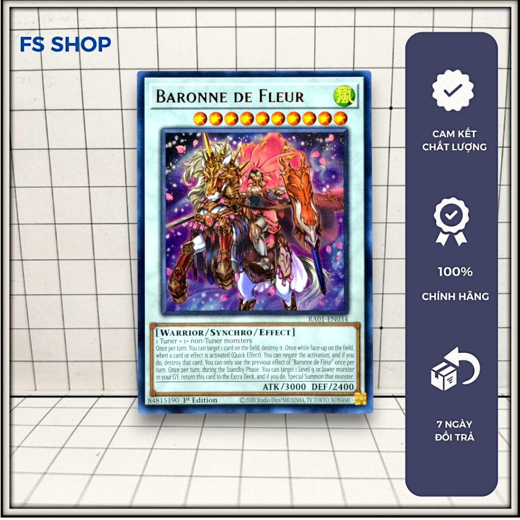 [FS Yugioh] Thẻ bài Yugioh Chính Hãng Baronne de Fleur