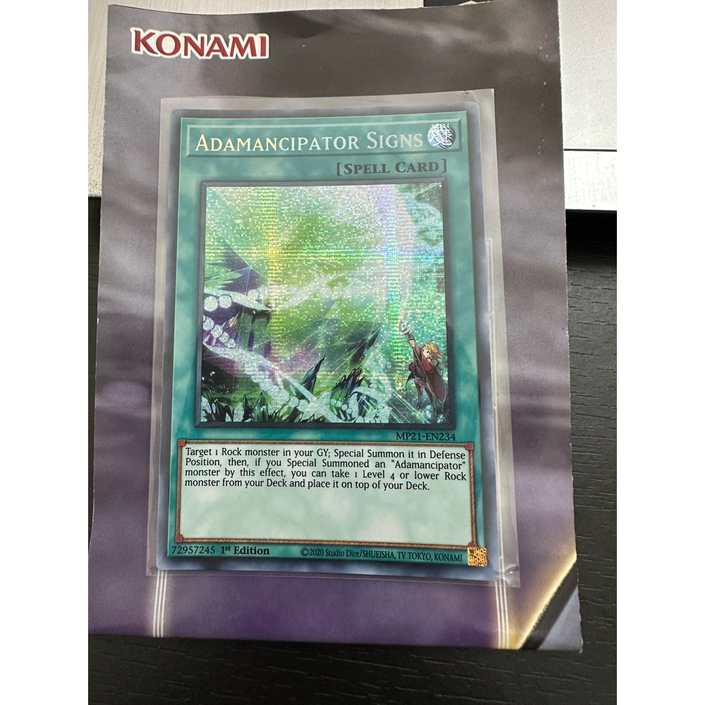 Thẻ bài Yugioh Adamancipator Signs (Real Card)