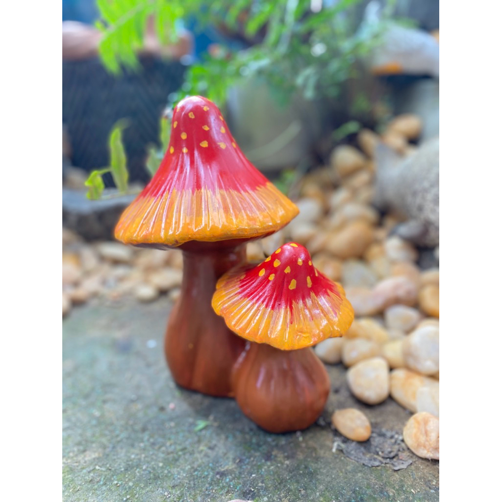 Nấm lùn Mario - Nấm đôi Decor