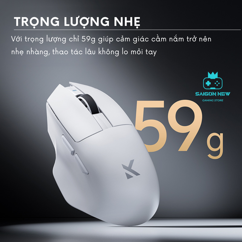 Chuột Không Dây Mchose G7 phù hợp văn phòng,chơi game - Thiết kế công thái học - Pin 800mAh - Chip PAW3311 | BigBuy360 - bigbuy360.vn
