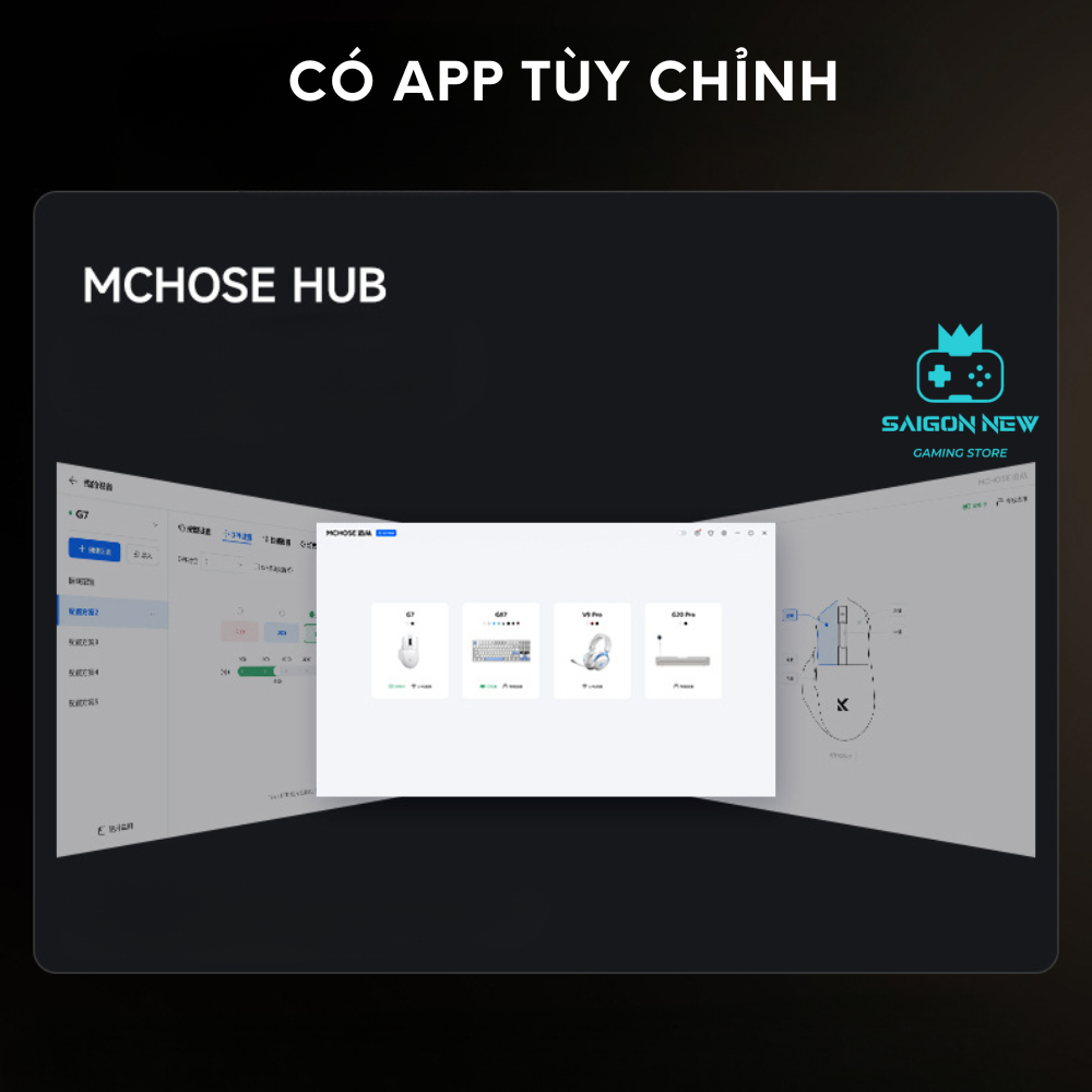 Chuột Không Dây Mchose G7 phù hợp văn phòng,chơi game - Thiết kế công thái học - Pin 800mAh - Chip PAW3311 | BigBuy360 - bigbuy360.vn