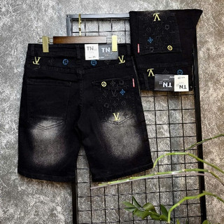  Quần short jean nam D.S.Q màu xanh 4 cúc vảy sơn phong trắng dsq2 phong cách trẻ trung 