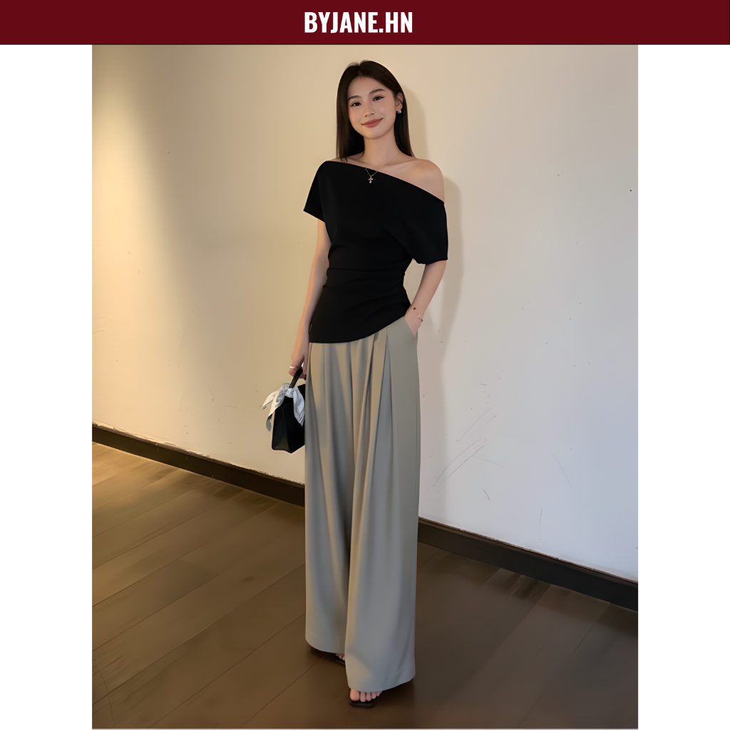 Áo Thun Nữ Trễ Vai Tay Ngắn Cotton Co Giãn Mềm Mịn Tôn Dáng Gợi Cảm BYJANE (từ 39–62kg) – 623 | BigBuy360 - bigbuy360.vn