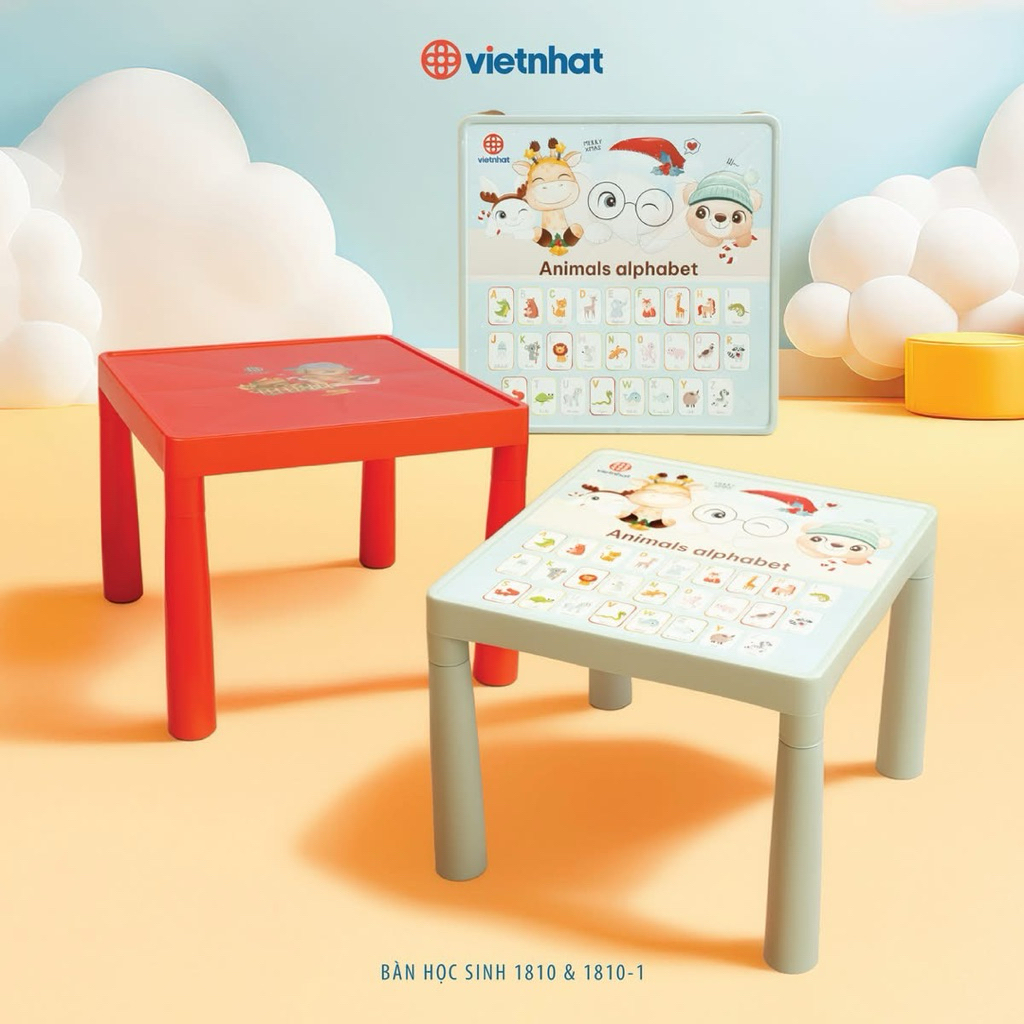 Bàn Ghế Trẻ em.Bàn mầm non-ghế nhựa đúc Việt Nhật- Gia Long Cao Cấp