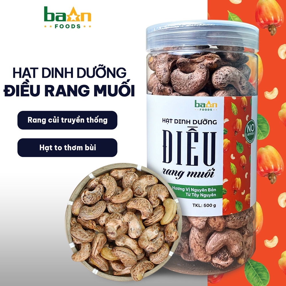 Điều Rang Muối Ba An Foods - Rang Củi Truyền Thống - Đặc Sản Bình Phước