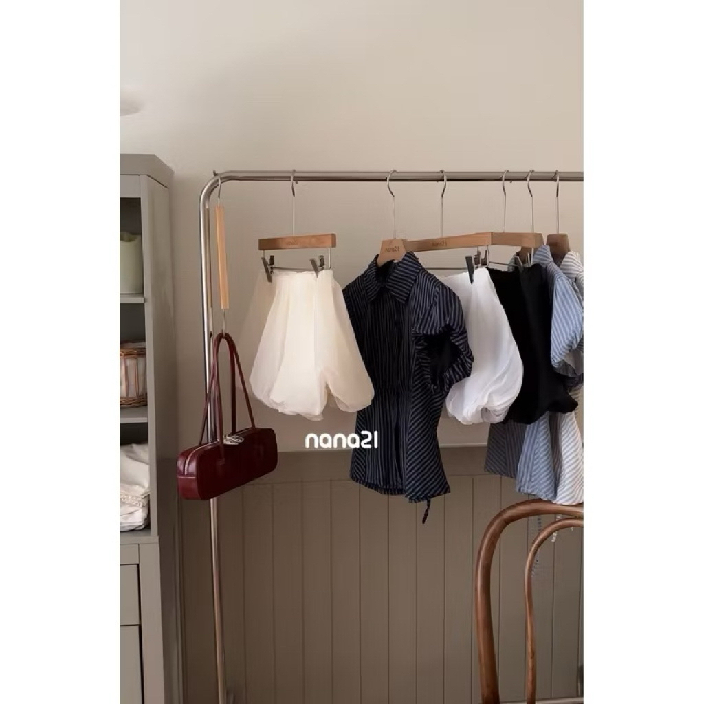 Áo sơ mi kẻ sọc tay bồng chiết eo dễ phối đồ  KENCO Thời trang nữ M9579 | BigBuy360 - bigbuy360.vn