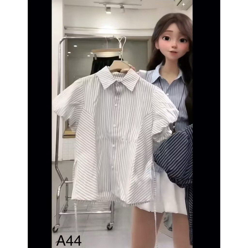 Áo sơ mi kẻ sọc tay bồng chiết eo dễ phối đồ  KENCO Thời trang nữ M9579 | BigBuy360 - bigbuy360.vn