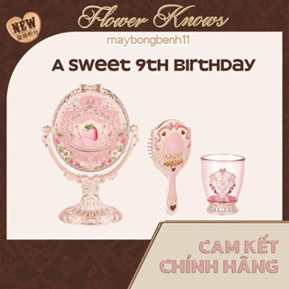   CHÍNH HÃNG  Gương trang điểm để bàn Lược đệm hơi Cốc đựng cọ FLOWER KNOWS Kỉ Niệm 9 Năm 