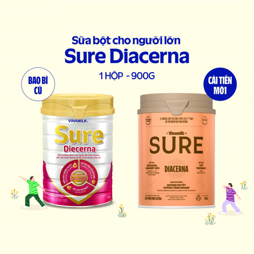 Sữa bột Sure Diecerna Vinamilk 900G - cho người cao tuổi