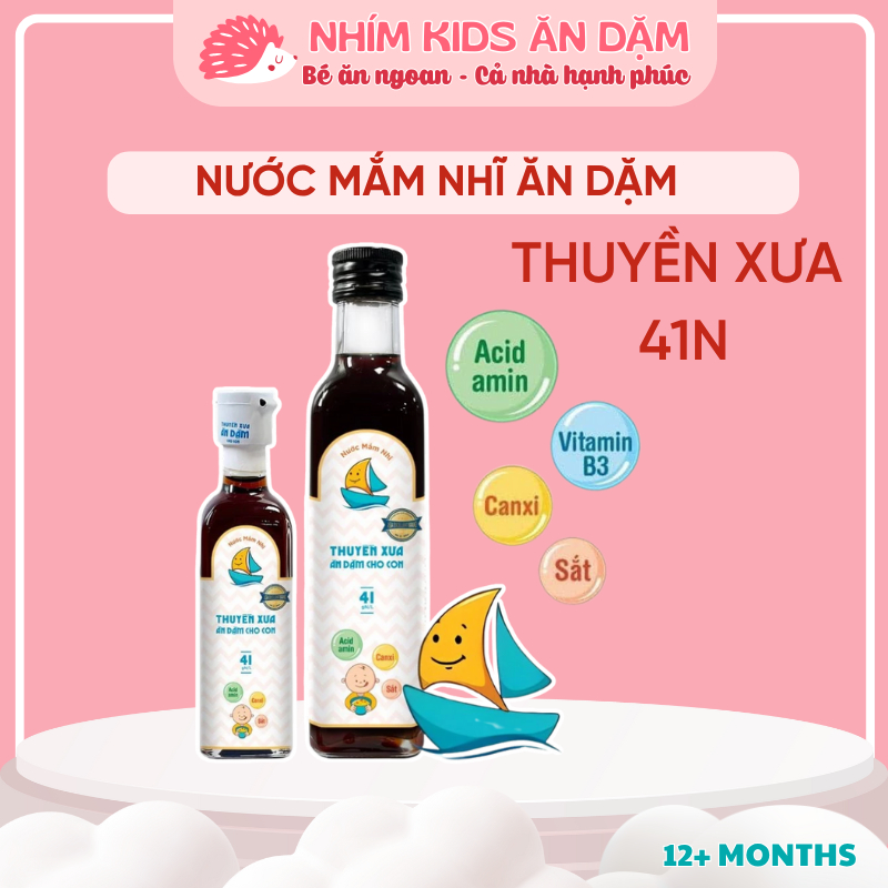 [Date 2027] Nước Mắm Nhĩ Thuyền Xưa Ăn Dặm Cho Bé - 41 Độ Đạm 65ml