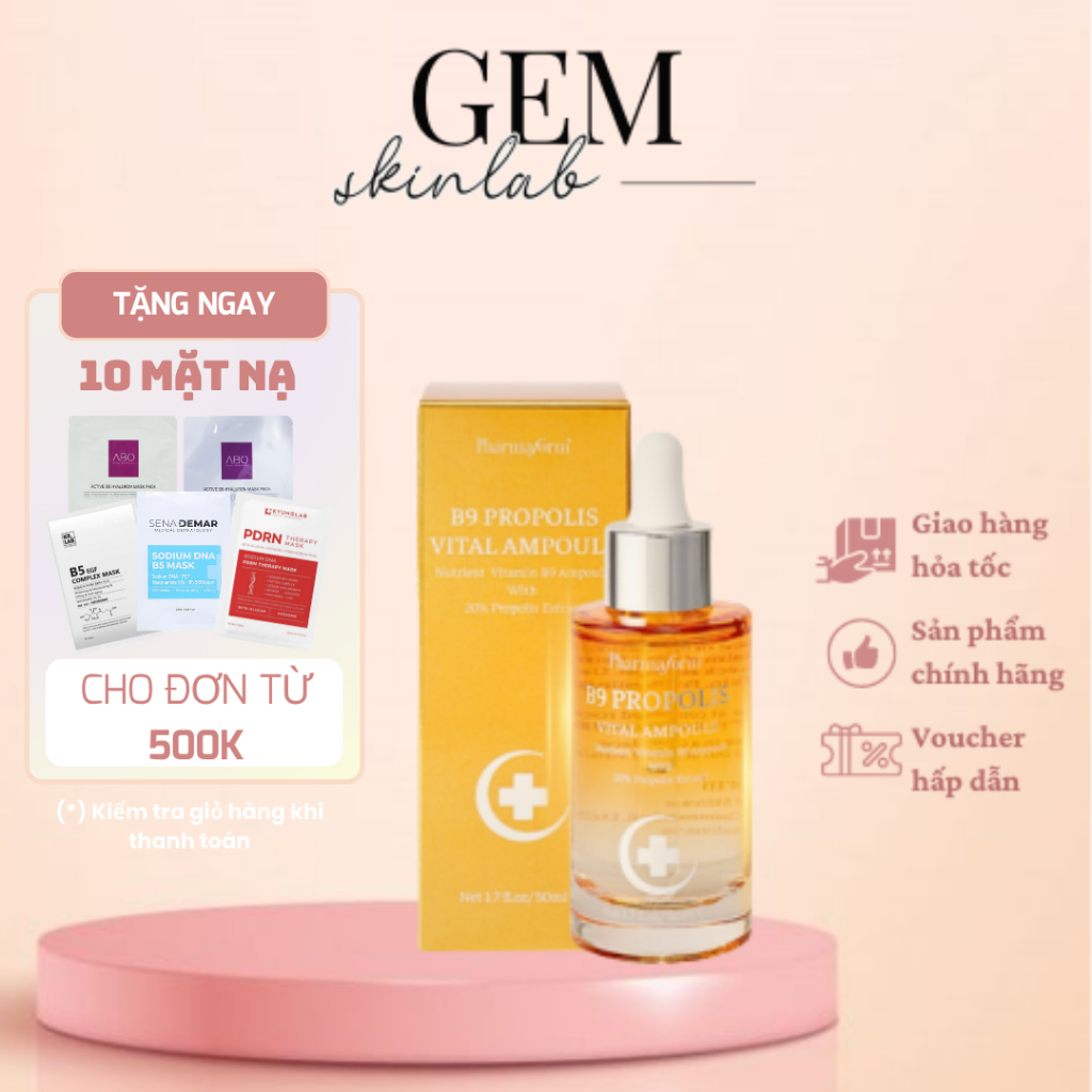 [HÀNG CÔNG TY] TINH CHẤT B9 PROPOLIS VITAL AMPOULE PHARMAFORM BẰNG KEO ONG 50ML