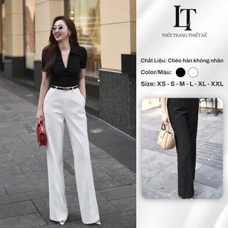   M35Q  Quần Âu Nữ Ống Loe Ly Nổi Thanh Lịch Thiết Kế Tôn Dáng Chất Liệu Chéo Hàn Cao Cấp 