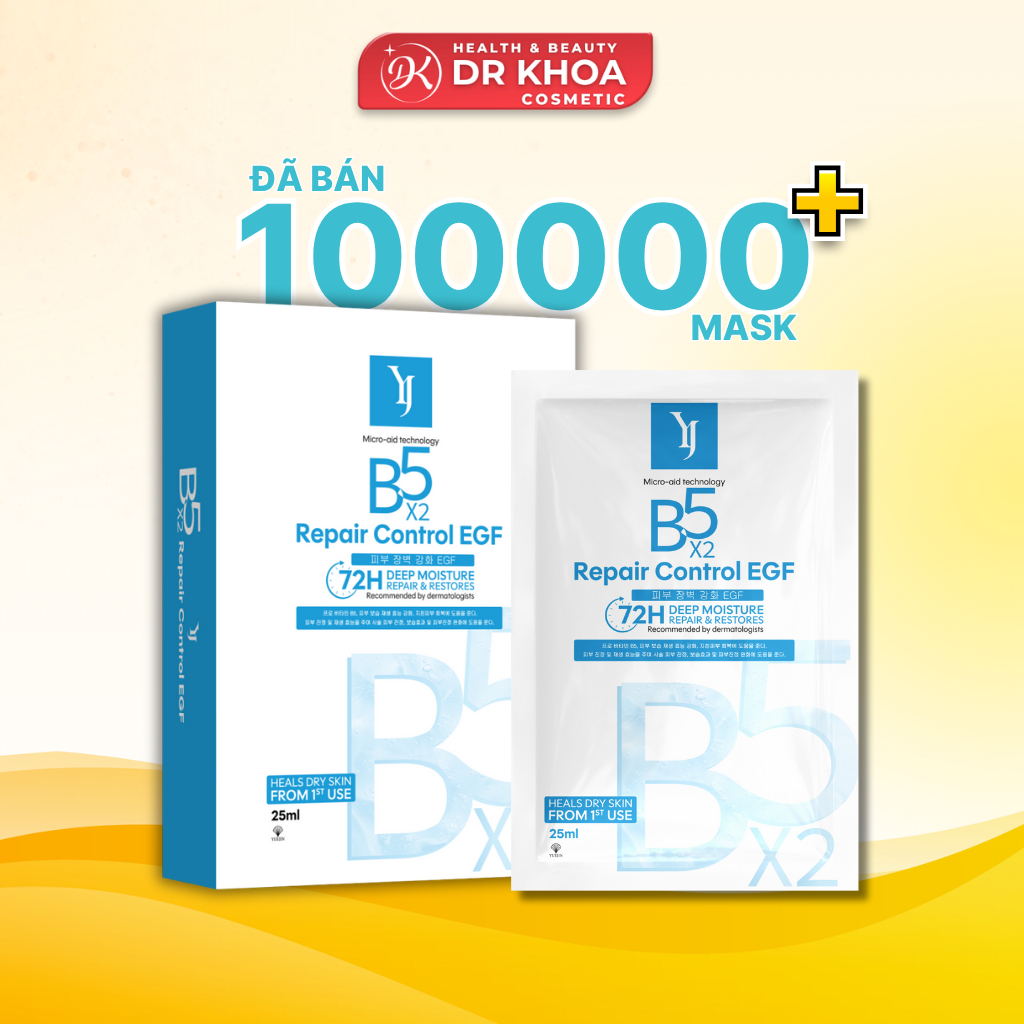  Combo 10 Mặt Nạ B5 Yuejin B5 EGF Mask Cấp ẩm Phục Hồi Và Dịu Da 
