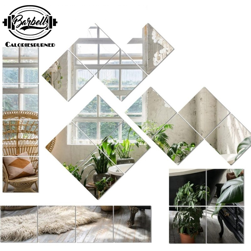 Gương Tường Tự Dính 20-40CM Gương Tường Acrylic Gương Mềm Dán Tường Gương Dán