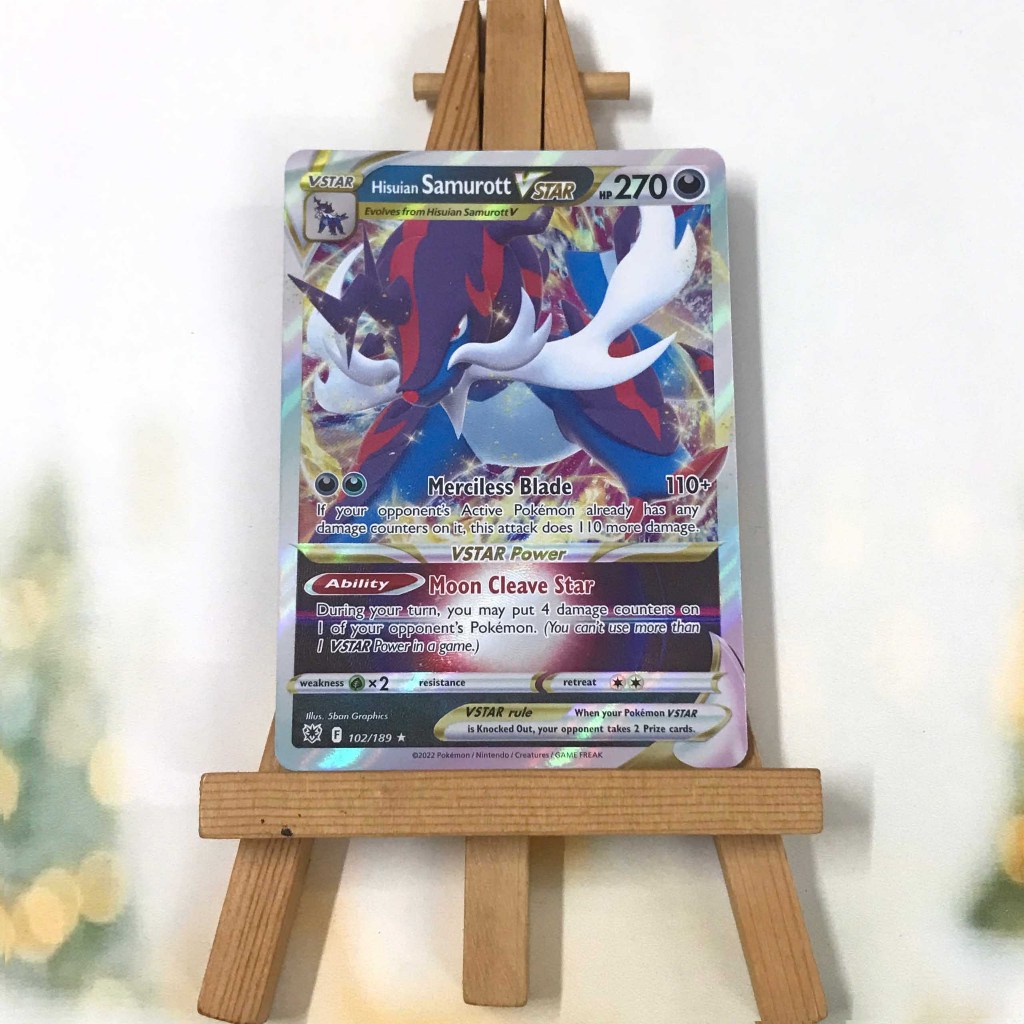 Thẻ hình Pokemon Hisuian Samurott VSTAR 102/189 - Lá bài lẻ Astral Radiance Ultra Rare tiếng Anh