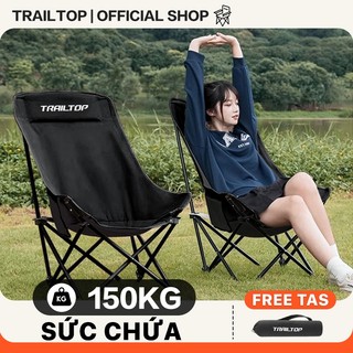  【COD Trailtop Ghế Gấp Gọn Dã Ngoại Ghế Cắm Trại Ghế Câu Có Thể Gấp Khả Năng Chịu Lực150kg Chống Nước 