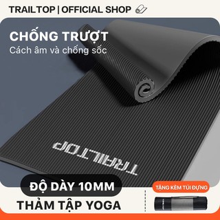  【COD Trailtop Thảm Tập Gym Thảm Tập Yoga 8mm-10mm Siêu Dày NBR Chống Trượt Tập Thể Dục Tại Nhà 