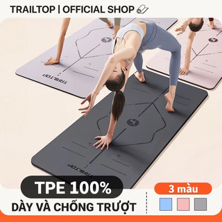  【COD Trailtop Thảm Tập Yoga Thảm Tập Gym Có Thể Giáo Dục Tại Nhà Cao Su Non TPE Cao Cấp Dày 6 8mm 