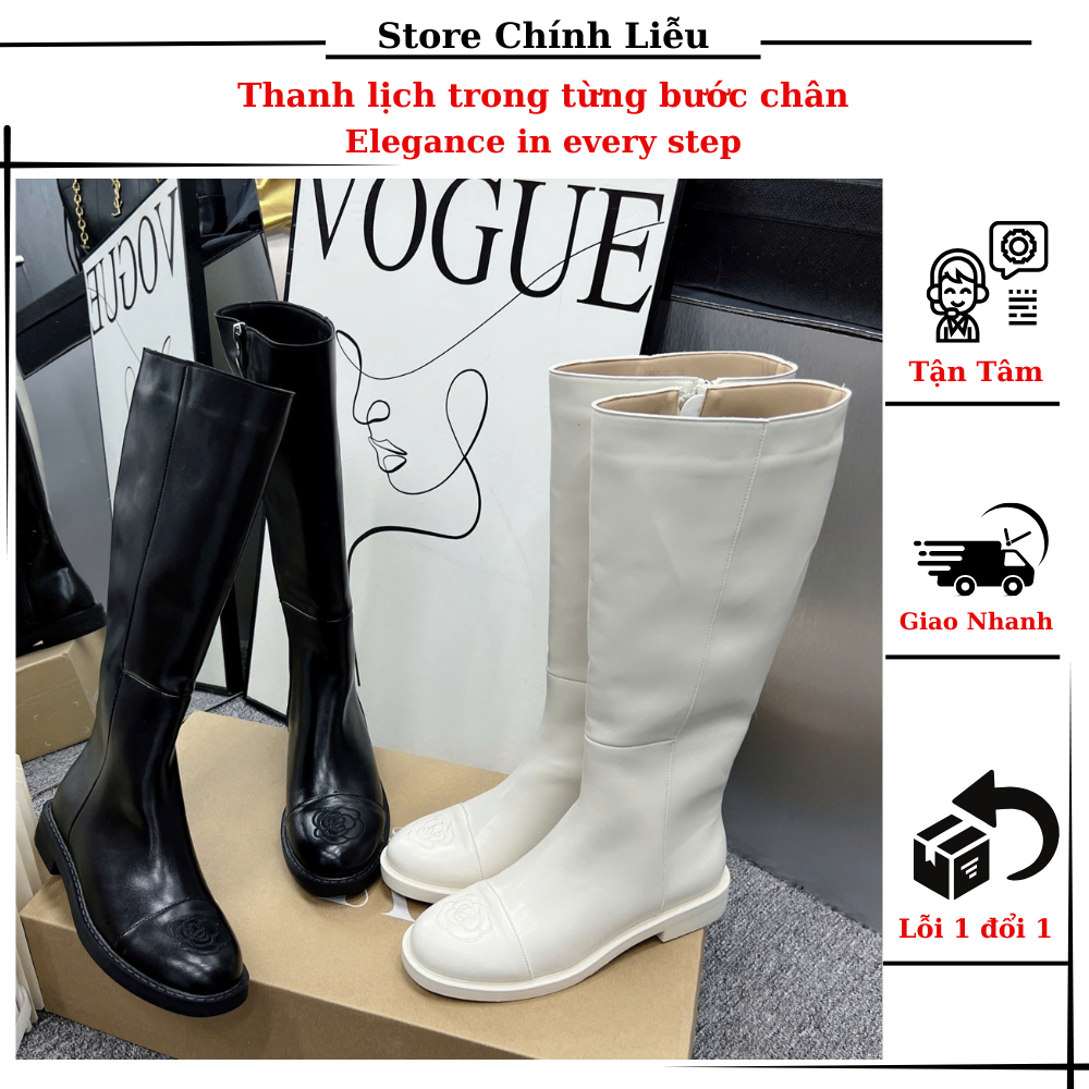 Bốt cao cổ chạm hoa tinh tế – sang trọng & thanh lịch | CL Store