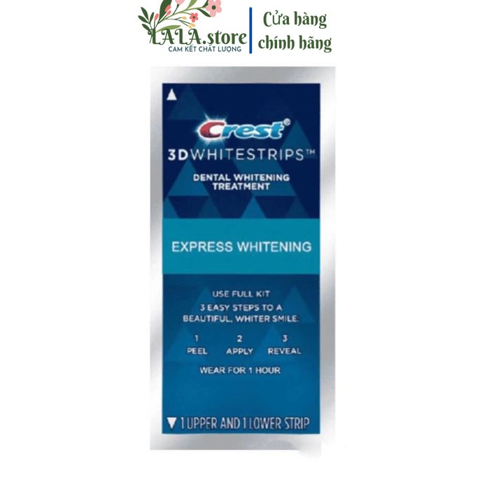 [ Tách lẻ 1 miếng ] Miếng dán trắng răng Crest 3D Professional White