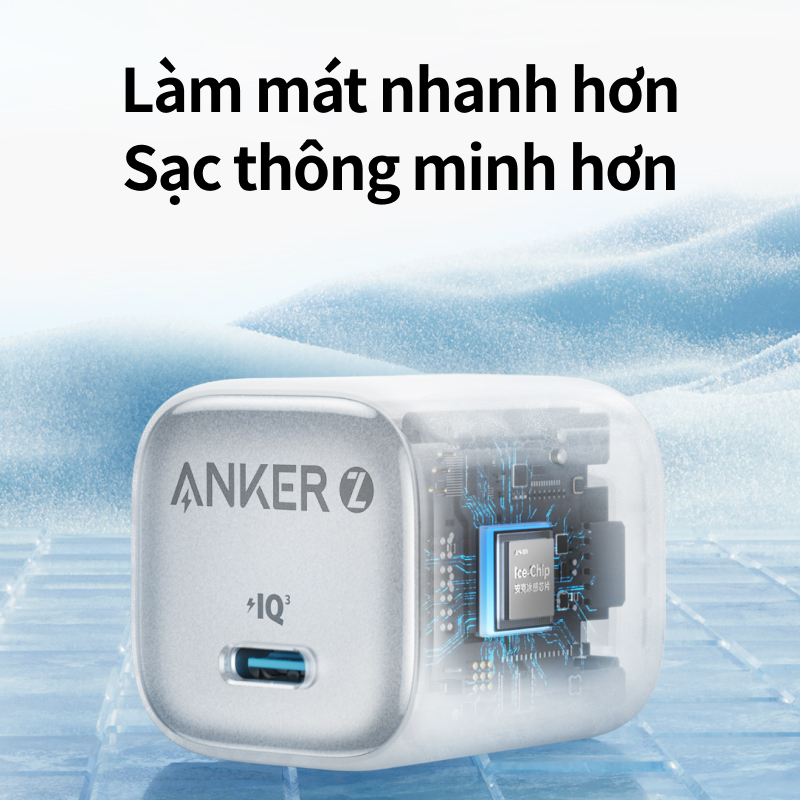 Củ sạc nhanh Anker Zolo GaN 20W/30W | 1 cổng USB-C | Sạc nhanh Power IQ 3.0 | Chân gập gấp gọn tiện lợi - A2699/8 | BigBuy360 - bigbuy360.vn