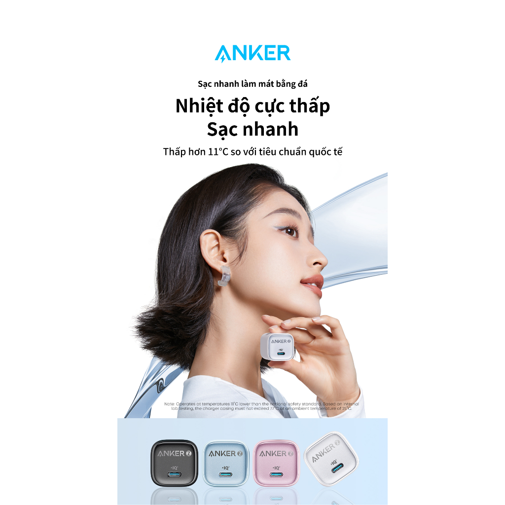 Củ sạc nhanh Anker Zolo GaN 20W/30W | 1 cổng USB-C | Sạc nhanh Power IQ 3.0 | Chân gập gấp gọn tiện lợi - A2699/8 | BigBuy360 - bigbuy360.vn