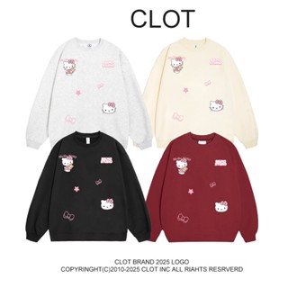  áo sweater nữ CLOT - 100%cotton bigsize,áo nỉ dài tay cổ tròn,in hình Hello Kitty 