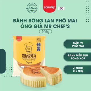 [Hỏa Tốc-HCM] Bánh bông lan phô mai ông già Samlip Mr. Chef's Cheese Cake 105g ABetterLife