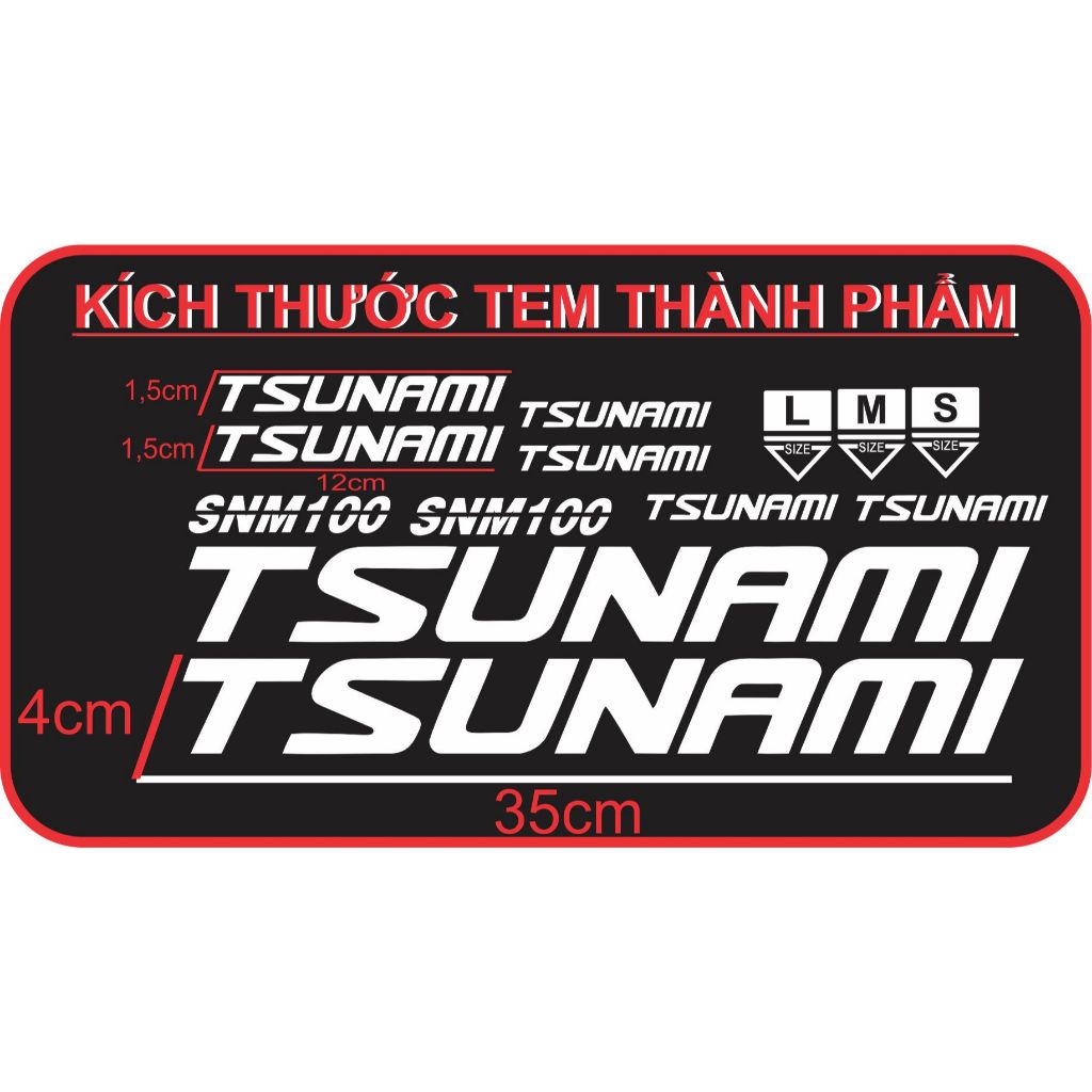 Tem xe đạp TSUNAMI SNM100