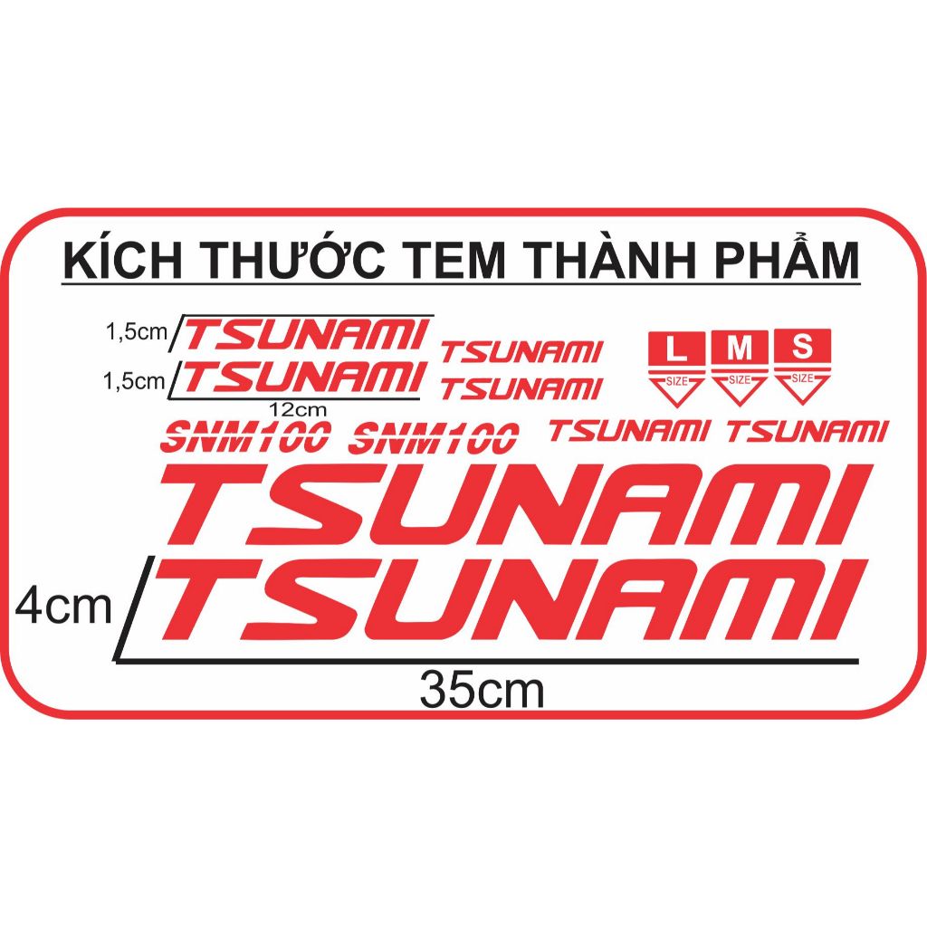 Tem TSUNAMI SNM100 Dán Xe Đạp Thể Thao ( bao đẹp)