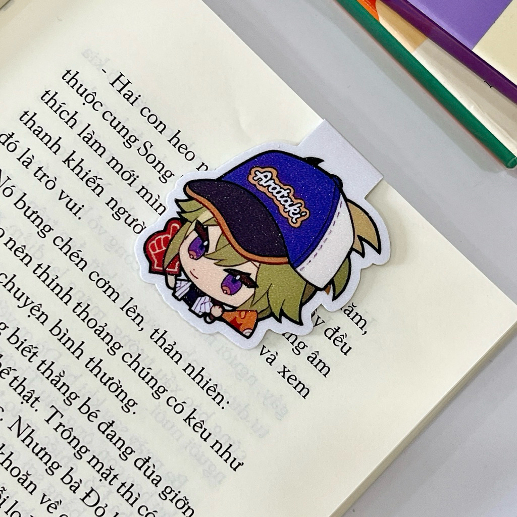 Kẹp sách nam châm GENSHIN IMPACT chibi | Custom Magnet Bookmark | Quà tặng đánh dấu trang