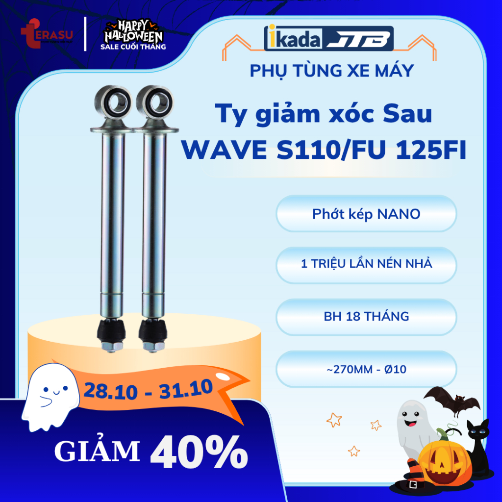 Ty phuộc sau wave S110 / RSX 110 / FUTURE 125 FI  Ø10 IKADA