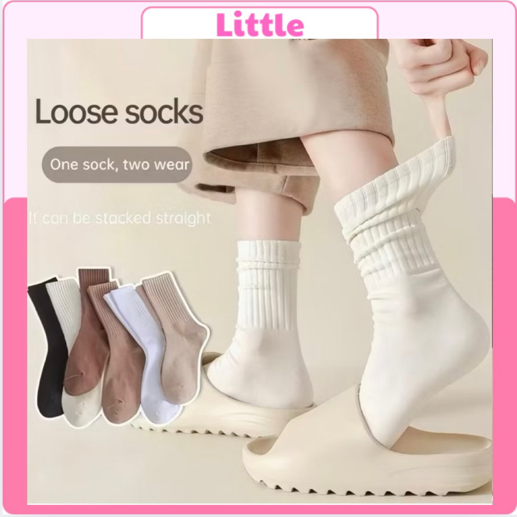 Tất Vớ Cổ Cao Nam Nữ Trơn 6 Màu Phong Cách Hàn Quốc